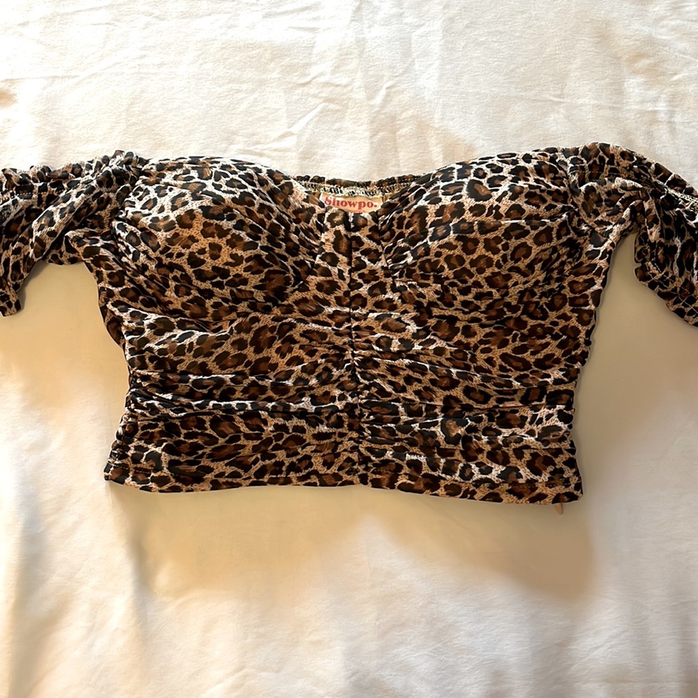 Leopard print crop top